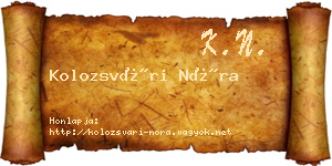 Kolozsvári Nóra névjegykártya