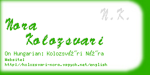 nora kolozsvari business card